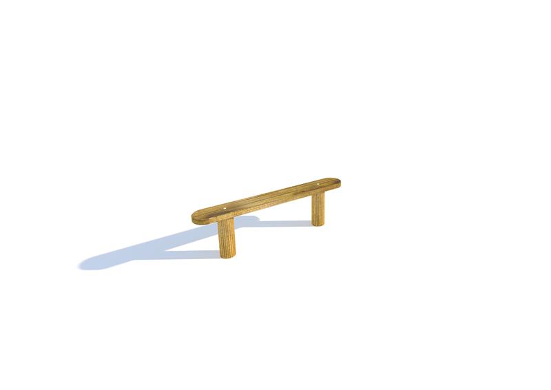 Technical render of a Perch Bench 1.4M